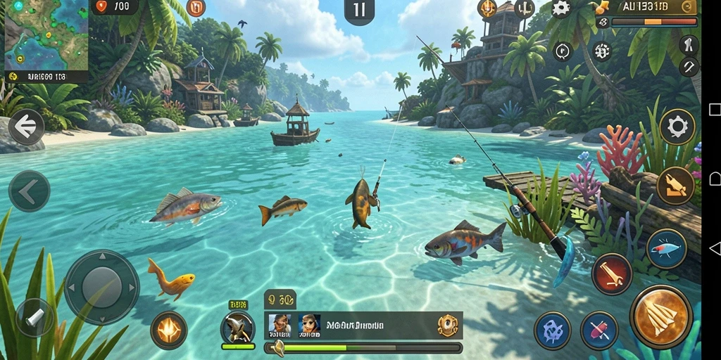 Screenshot gameplay ALIEN138 yang menunjukkan aksi memancing seru.