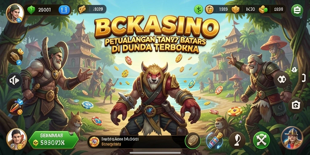 Screenshot gameplay BCKASINO yang menampilkan dunia terbuka yang luas.
