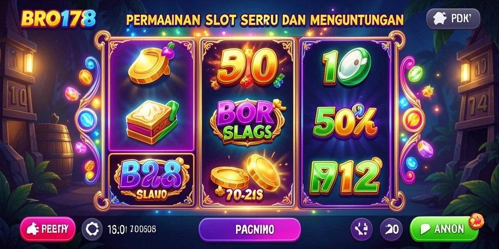 Tampilan gameplay Slot BRO178 yang menawan dan mengasyikkan.