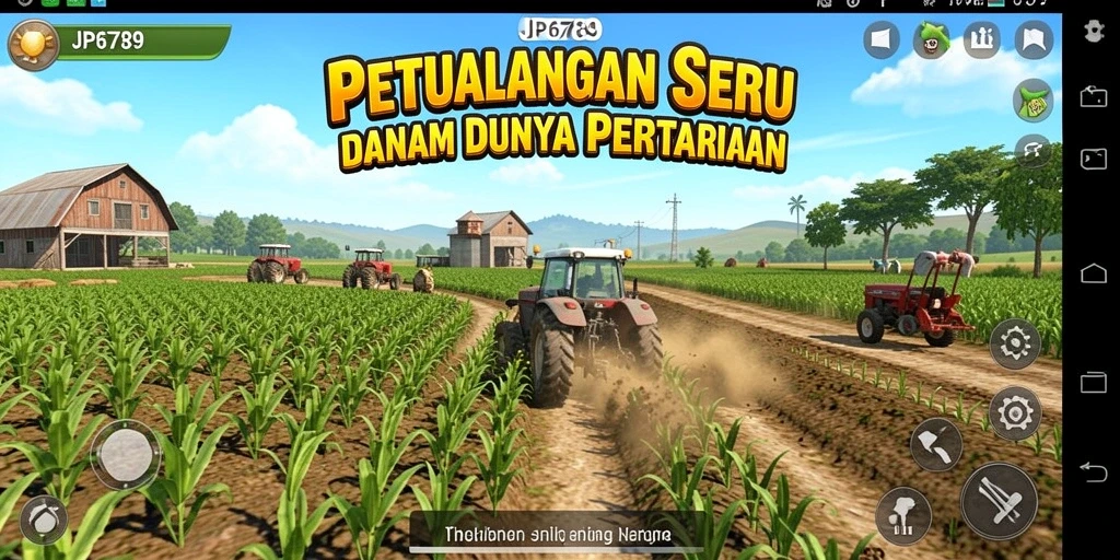 Tampilan gameplay mengasyikkan dalam dunia pertanian yang penuh warna.