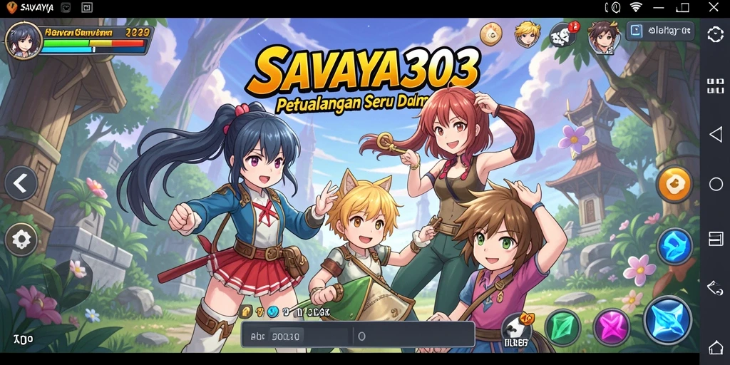 Screenshot SAVAYA303 menampilkan karakter anime dalam aksi seru.